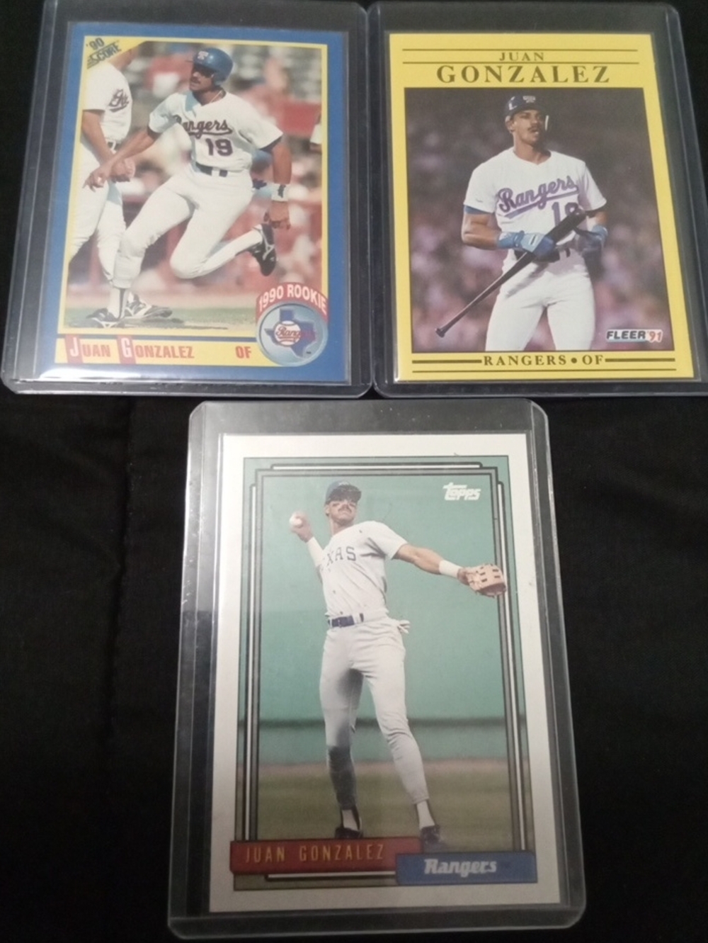 Juan Gonzalez Baseball Card Lot - Rangers (White, Blue)